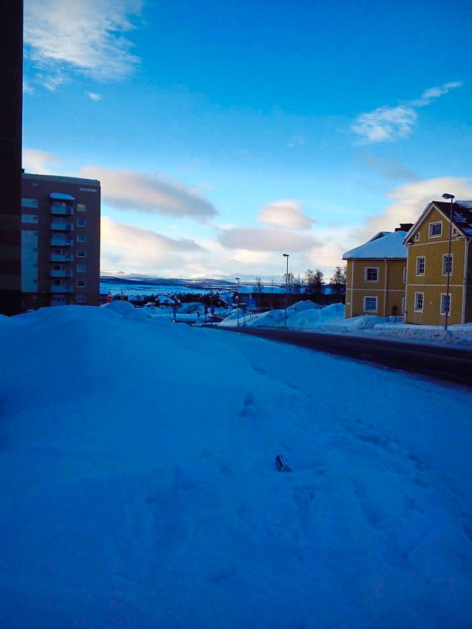 Kiruna at sunset in the winter of February 2013. — Photos NIK FAIZAL