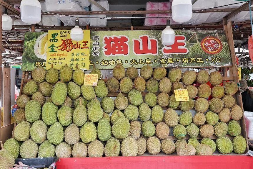 Durian prices fall amid supply spike in Singapore, with sellers saying