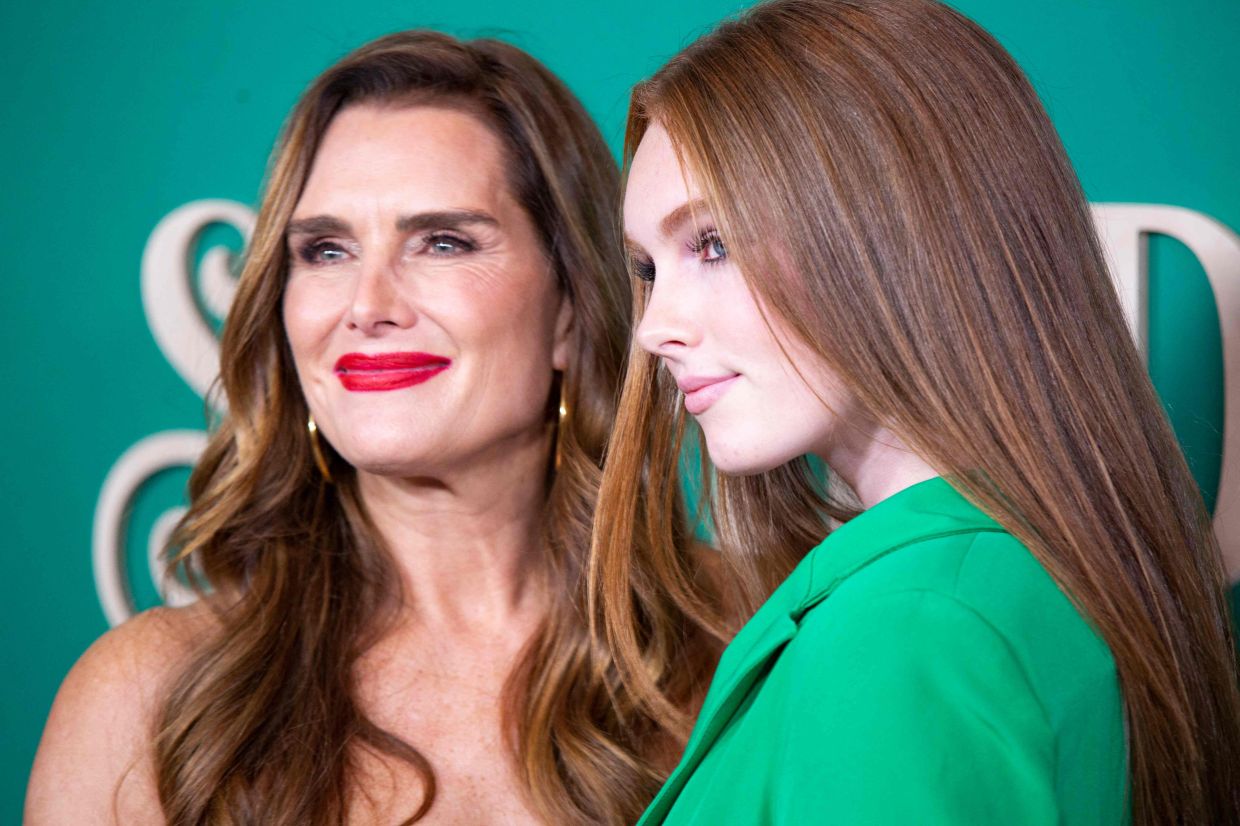 Actress Brooke Shields (left) with her daughter Rowan Francis Henchy. Photo: AFP