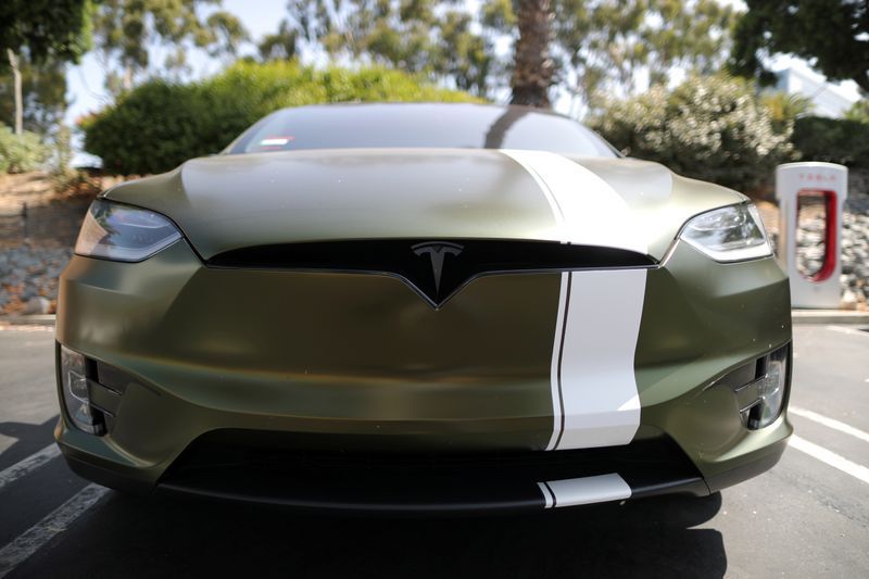 FILE PHOTO A Tesla car is seen in Los Angeles California U.S. July 9 2020.  REUTERSLucy Nicholson