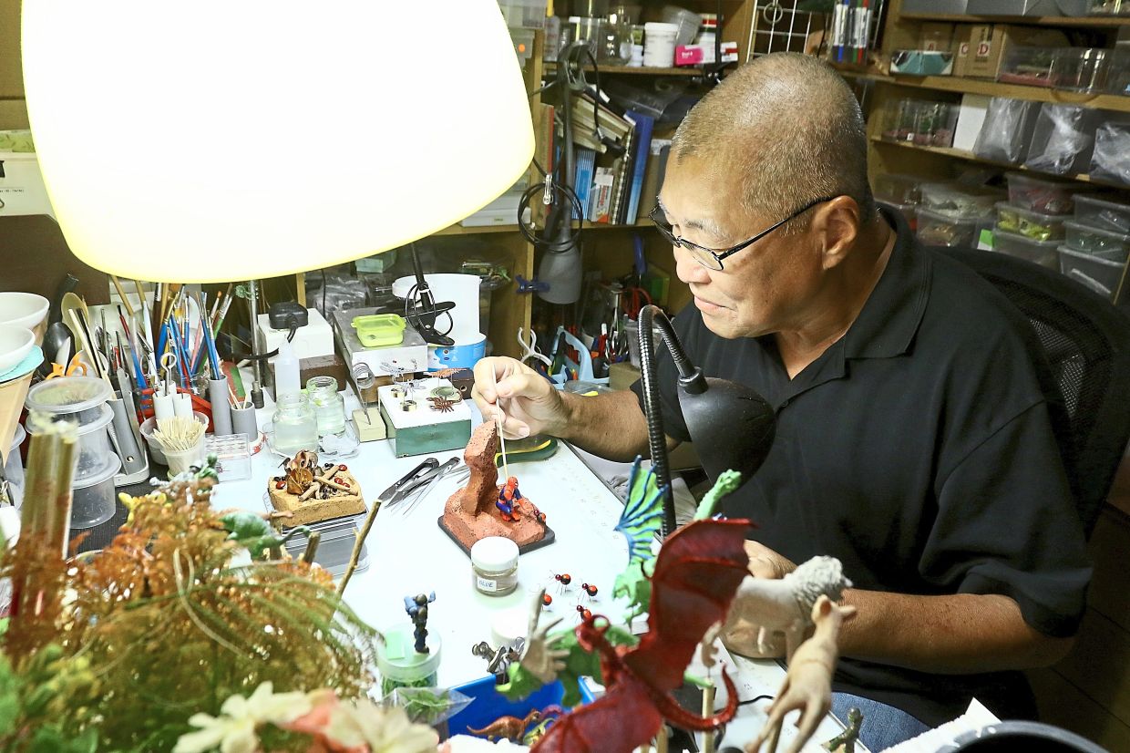 Wong says that engaging in diorama art allows him to be productive and put his mind at ease.