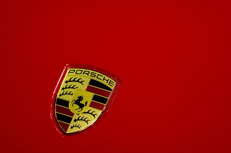 FILE PHOTO The Porsche logo is displayed at the 39 Thailand International Motor Expo in Bangkok Thailand November 30 2022. REUTERSAthit Perawongmetha
