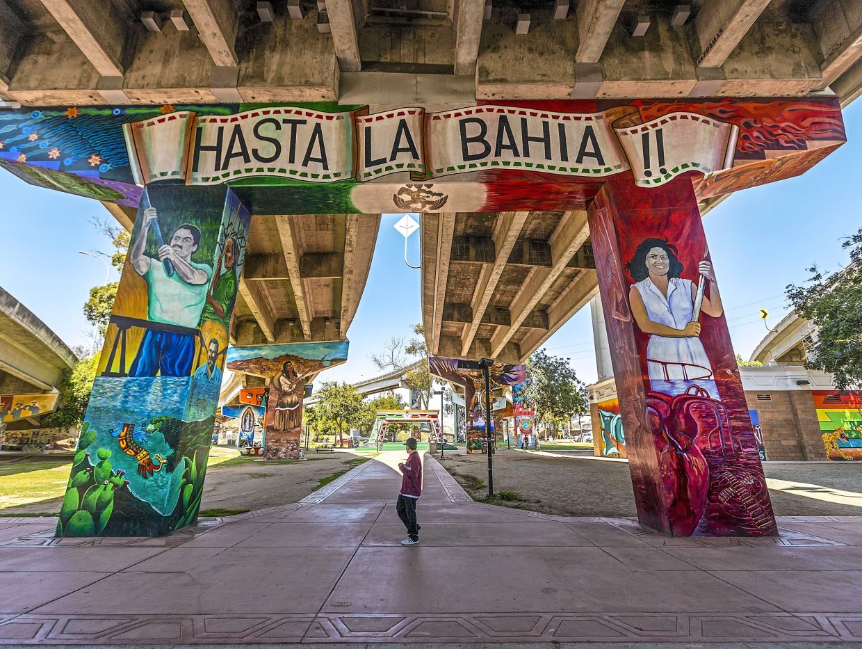 Murals at the Chicano Park in San Diego.