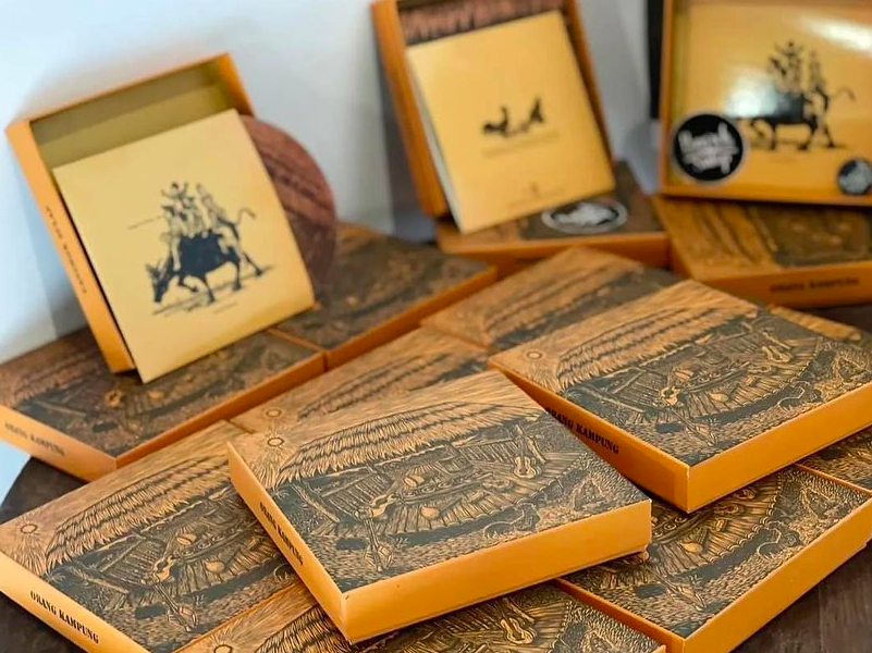 The 'Orang Kampung' mini album, a limited edition bundle from Pangrok Sulap which features a collection of folk songs, a poster, liner notes and assorted keepsakes. Photo: Pangrok Sulap 