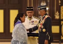 Former national bowling queen Shalin Zulkifli conferred Datukship