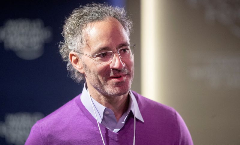 FILE PHOTO Alex Karp CEO of Palantir Technologies speaks at Davos Congress Centre the venue of the World Economic Forum WEF 2023 in the Alpine resort of Davos Switzerland January 18 2023. REUTERSArnd Wiegmann
