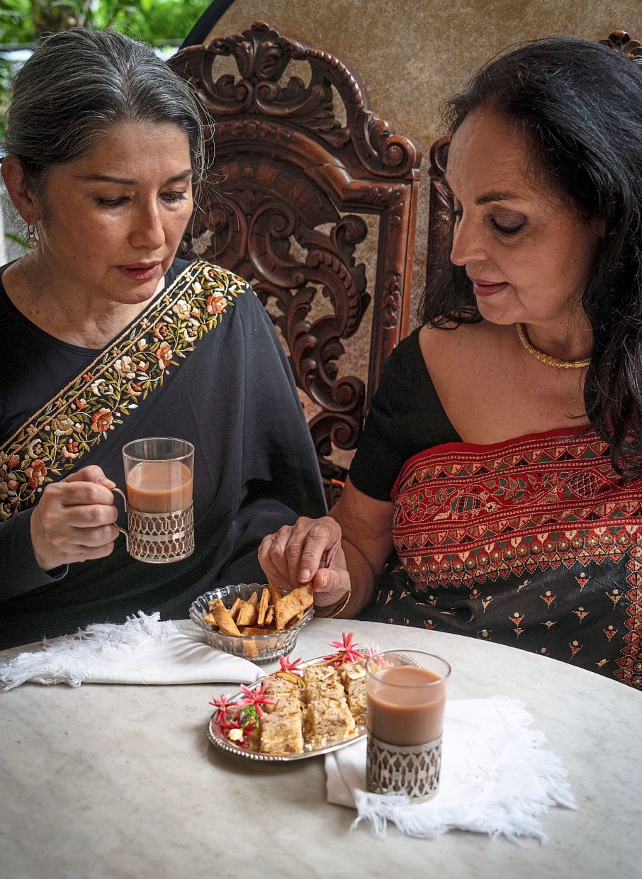 Bettina (left) and Manju spent over two years putting together To Nourish with Love, which is a beautifully written food memoir amplified by Manju’s rich repertoire of memories and recipes. — NICKY ALMASY