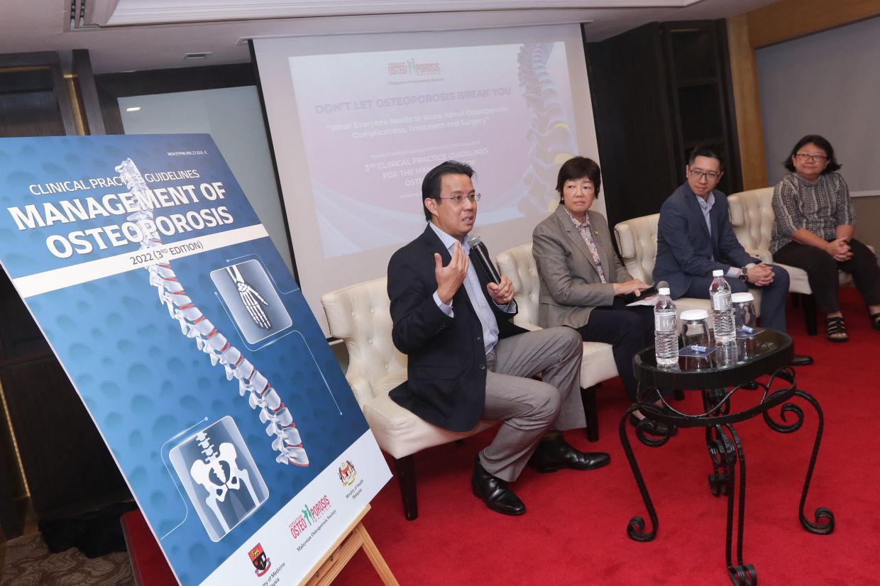 The doctors who spoke at the launch were (from left) Prof Sabarul, Dr Yeap, Dr Ong and Prof Chan. — IZZRAFIQ ALIAS/The Star