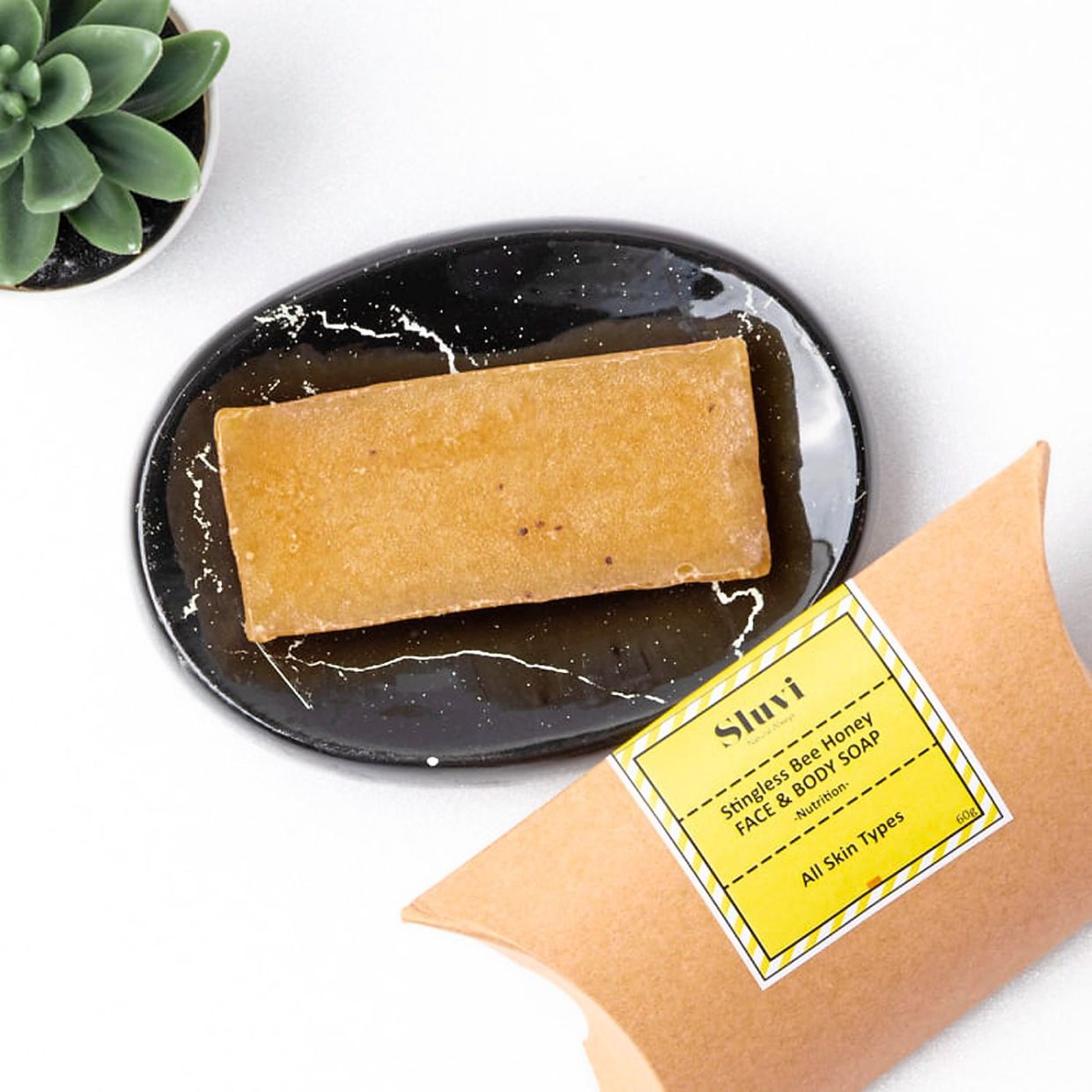 Honey obtained from farmers in Kg Melugu is the main ingredient in Sluvi's bar soap.