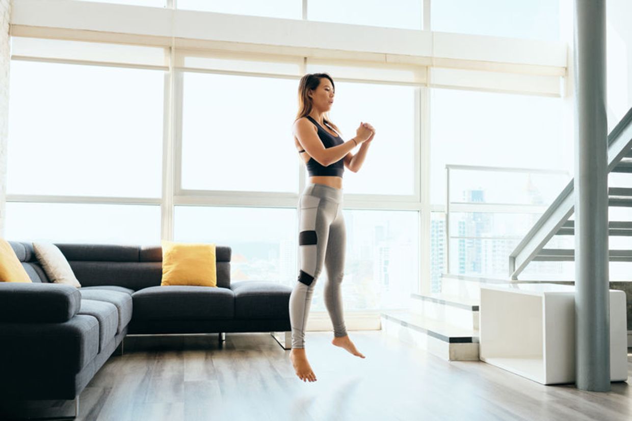 Little jumps that can raise your heart rate count as cardio activity.