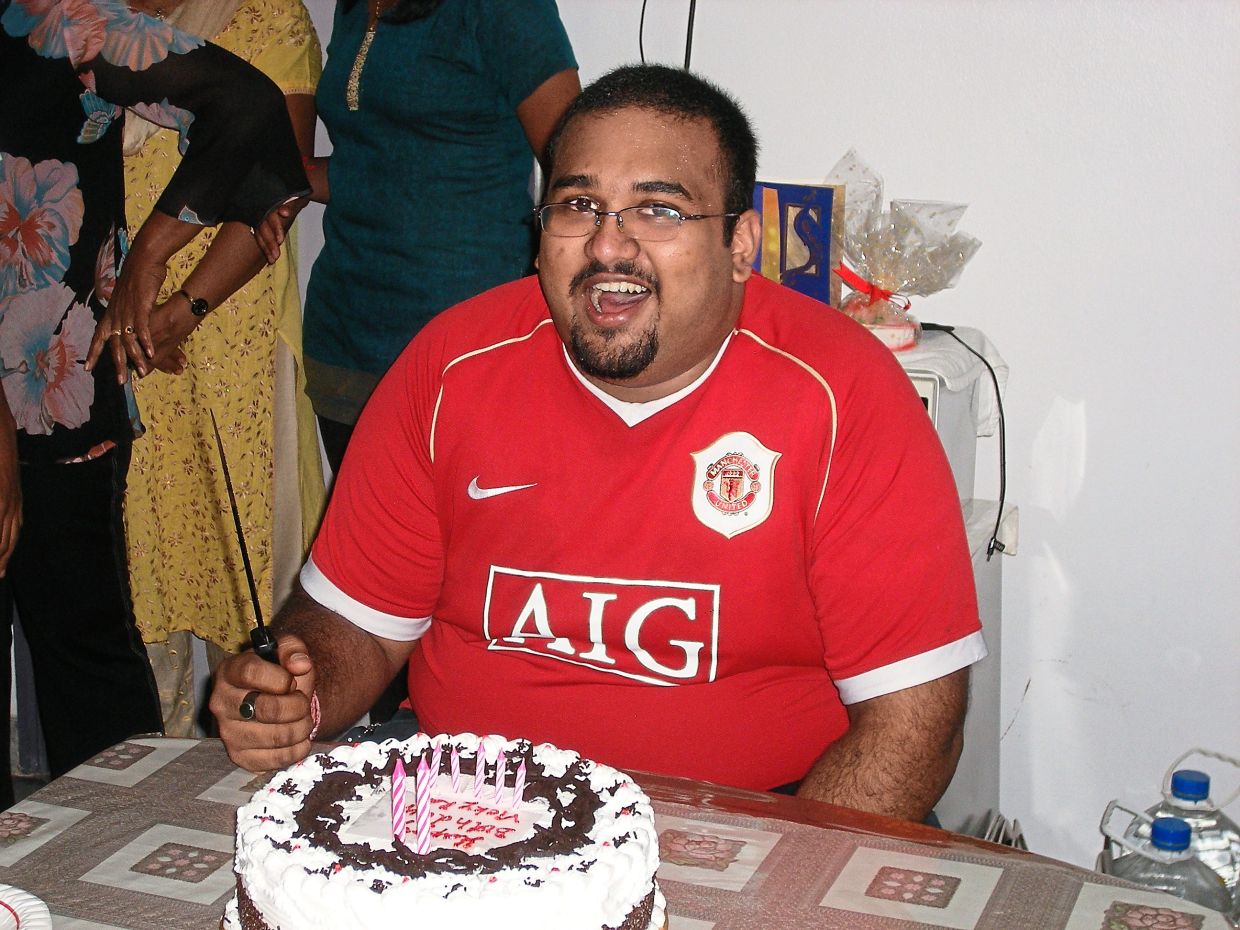 Here’s a happy Vicky enjoying one of his birthday celebrations prior to being diagnosed as a diabetic in his early 20s. — VICKY RAO