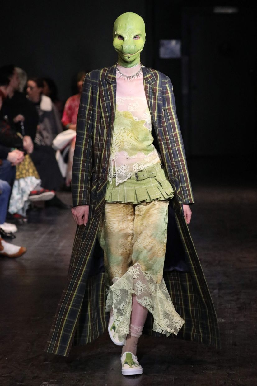 At the Collina Strada show, models were made to look like animals. Photo: AFP