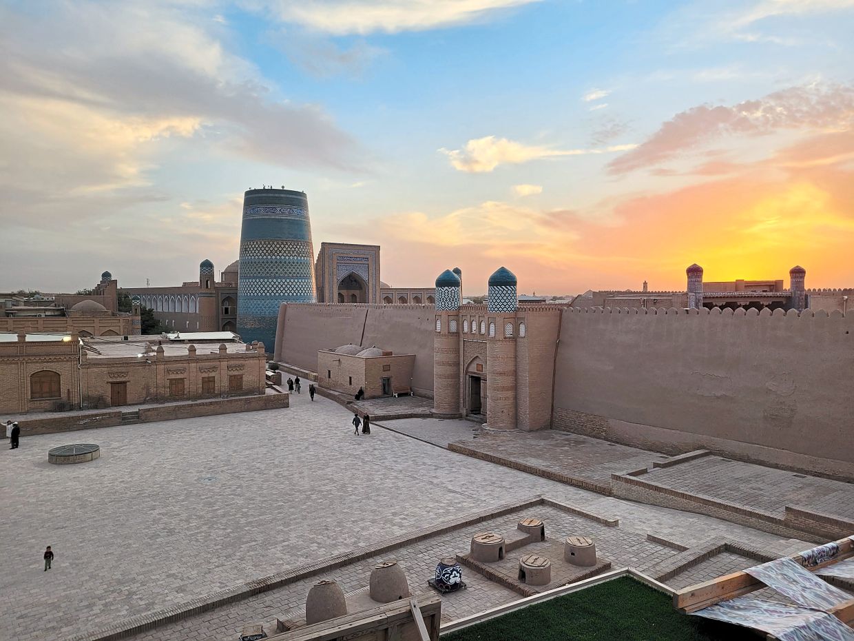 Sunset in Khiva.