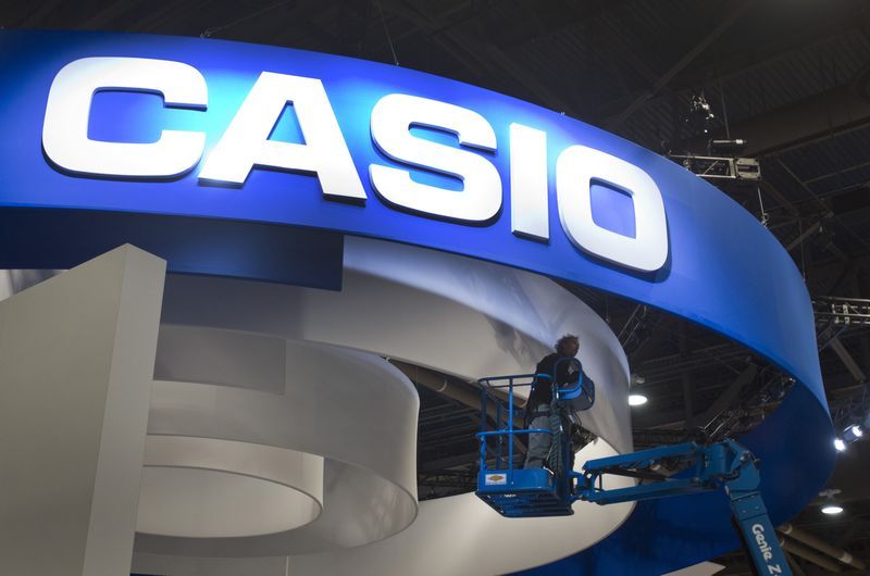 FILE PHOTO A worker checks on lights at a Casio booth during preparations for the 2014 Consumer Electronics Show CES at the Las Vegas Convention Center in Las Vegas Nevada January 4 2014. REUTERSSteve Marcus