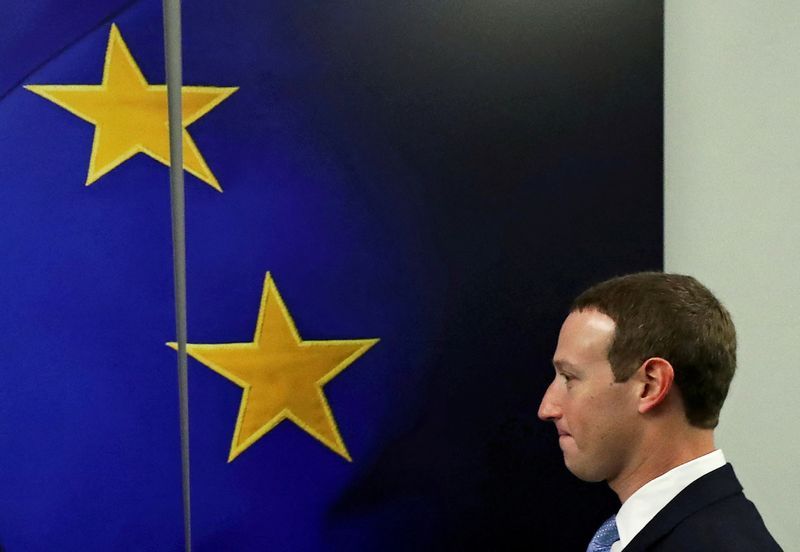 FILE PHOTO Facebook Chairman and CEO Mark Zuckerberg is seen before a meeting with European Commissioner for Values and Transparency Vera Jourova at the EU Commission headquarters in Brussels Belgium February 17 2020. REUTERSYves HermanFile Photo