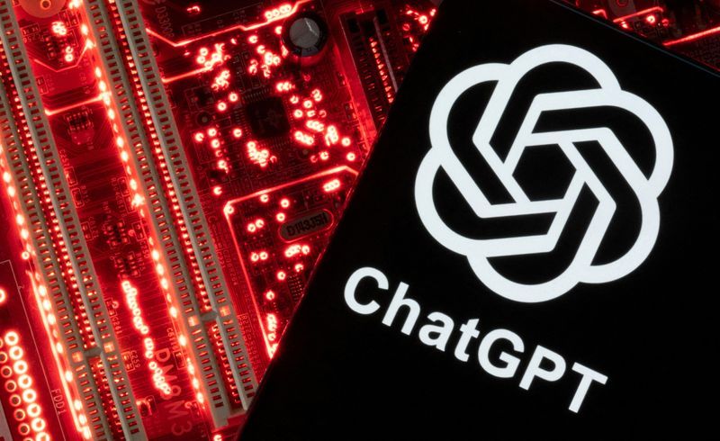 FILE PHOTO A smartphone with a displayed ChatGPT logo is placed on a computer motherboard in this illustration taken February 23 2023. REUTERSDado RuvicIllustrationFile Photo