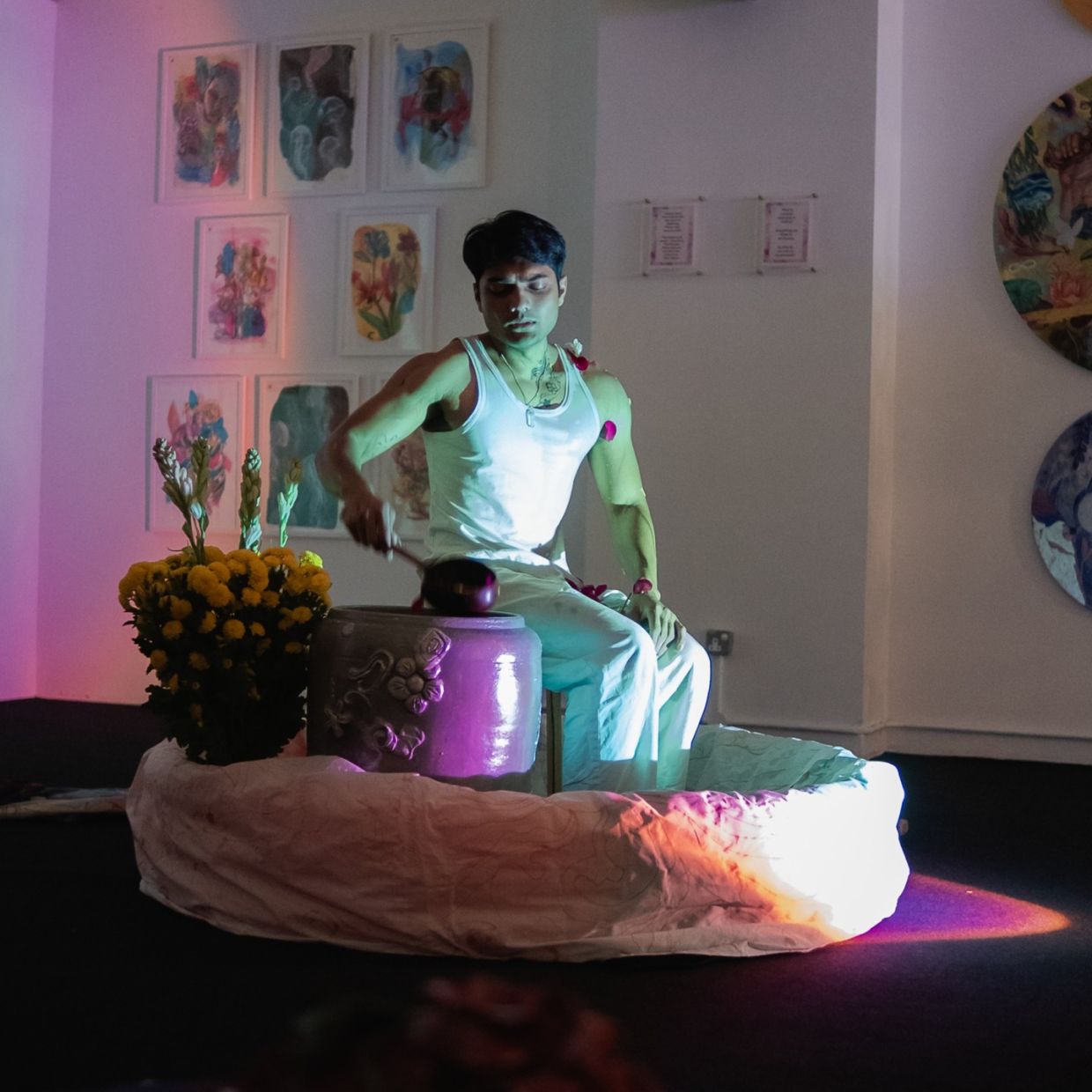 Contemporary artist Haris Rashid celebrates a decade in art with his 'fluid' exhibition at Zhan Art Space in Petaling Jaya. Photo: Zhan Art Space 