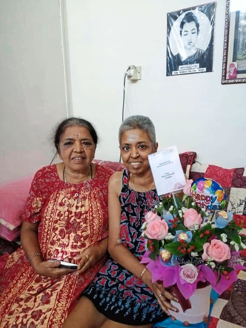 The side effects of chemotherapy resulted in Vali (right) losing 40kg in six months at one point. It was also hard for her mother (left) to accept that another daughter of hers also had cancer. — Photos: MANICKAVALI NALLIAH