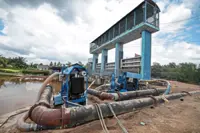 High water levels make it challenging to instal pumps