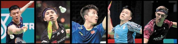 You better watch out: (from left) Men’s singles shuttlers Lee Zii Jia, Kodai Naraoka, Lu Guangzu and Kunlavut Vitidsarn will be out to stop high-riding Viktor Axelsen from winning his third All-England title this week.