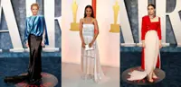 The Oscars asked for green fashion on its red carpet, but few stars complied