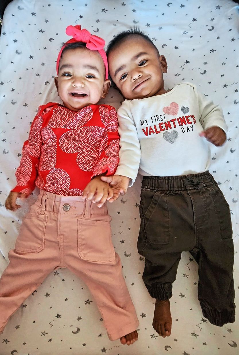 Adiah and Adrial were born 126 days or over four months early.