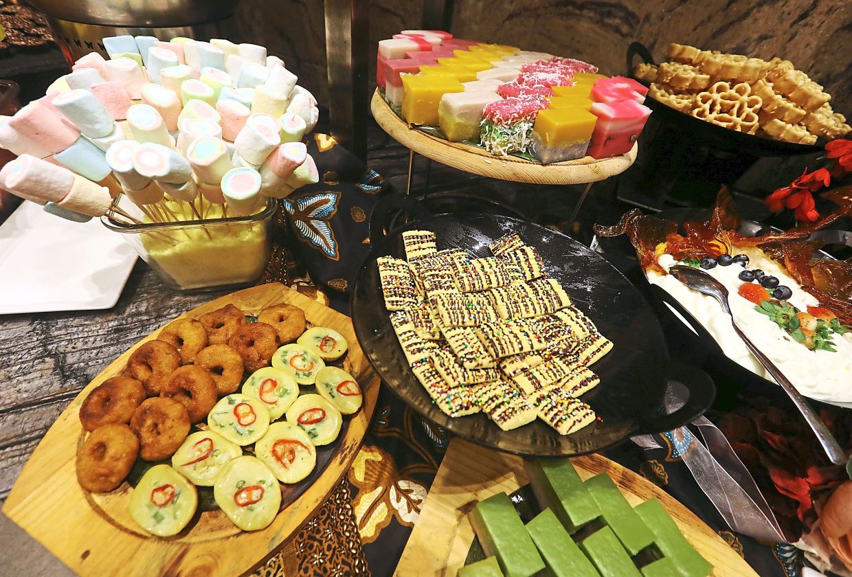 Local kuih and decadent desserts.