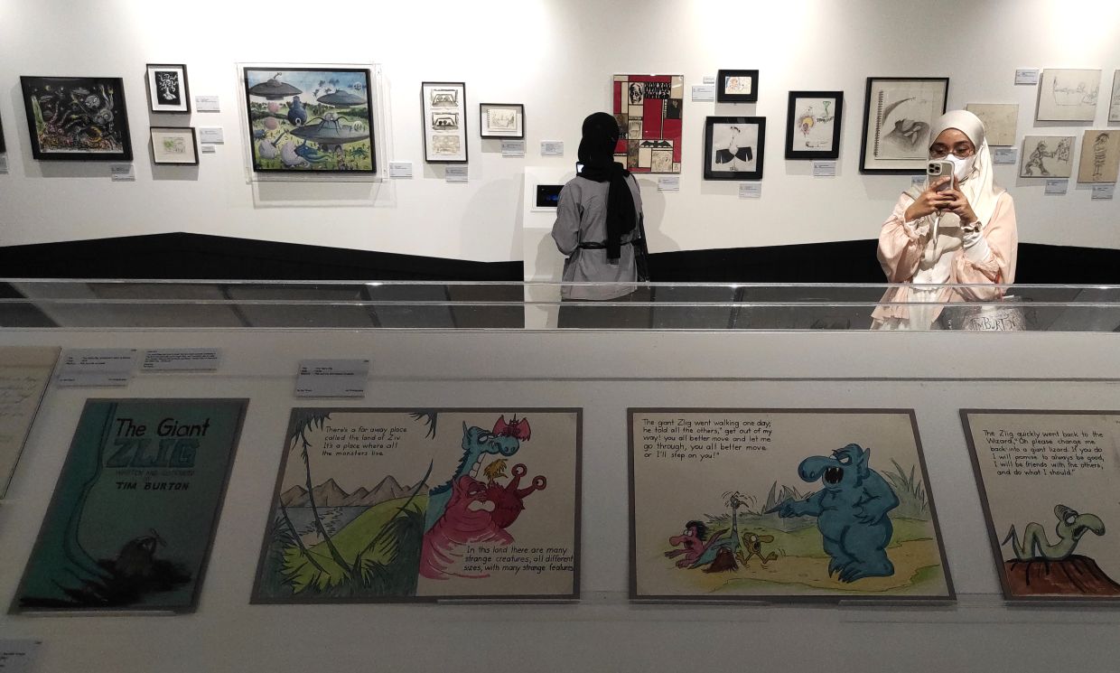 'The World Of Tim Burton' at Pavilion Bukit Jalil has over 520 works from Burton's archives, including sketches, paintings and storyboards. Photo: The Star/Chan Tak Kong