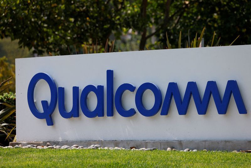 FILE PHOTO A Qualcomm sign is shown outside one of the companys many buildings in San Diego California U.S. September 17 2020. REUTERSMike BlakeFile Photo