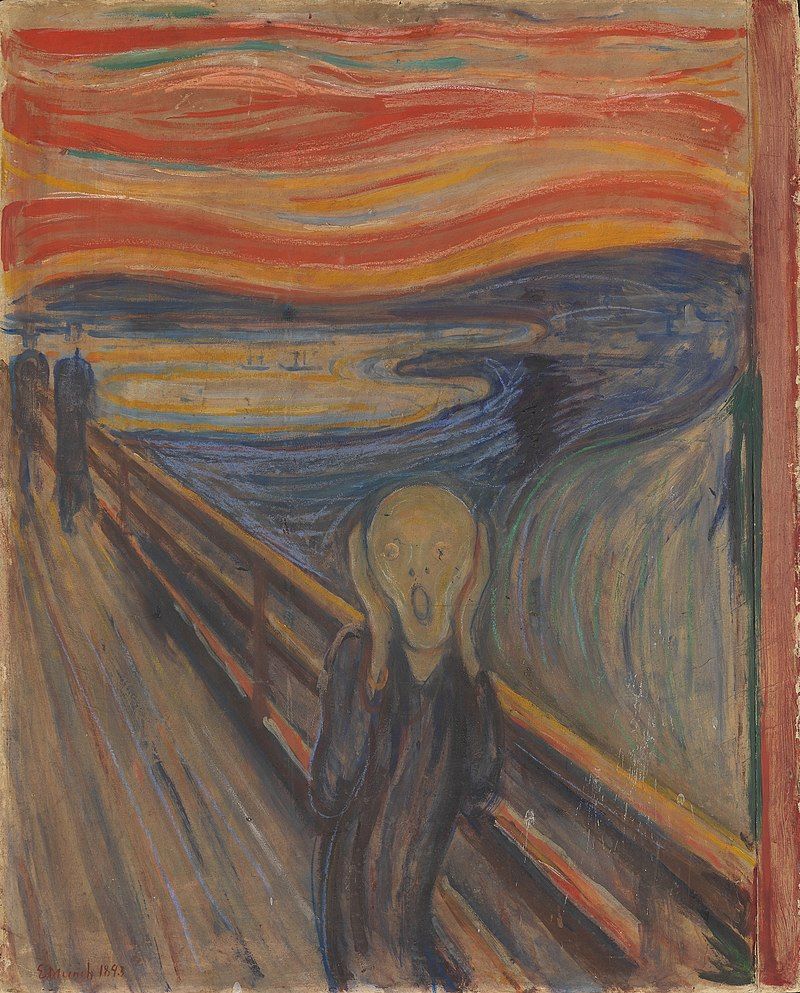  The Scream, by Edvard Munch (1893): Munch said that the deep red skies of his painting was inspired by the sunsets Europe experienced for months after the Krakatoa eruption.