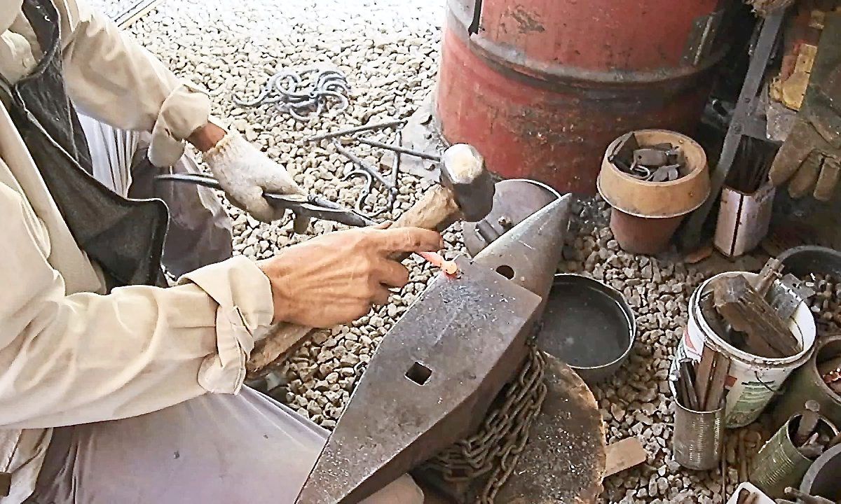 Liew prefers to use the traditional forging technique for that rustic touch. Photo: Liew Beng Won