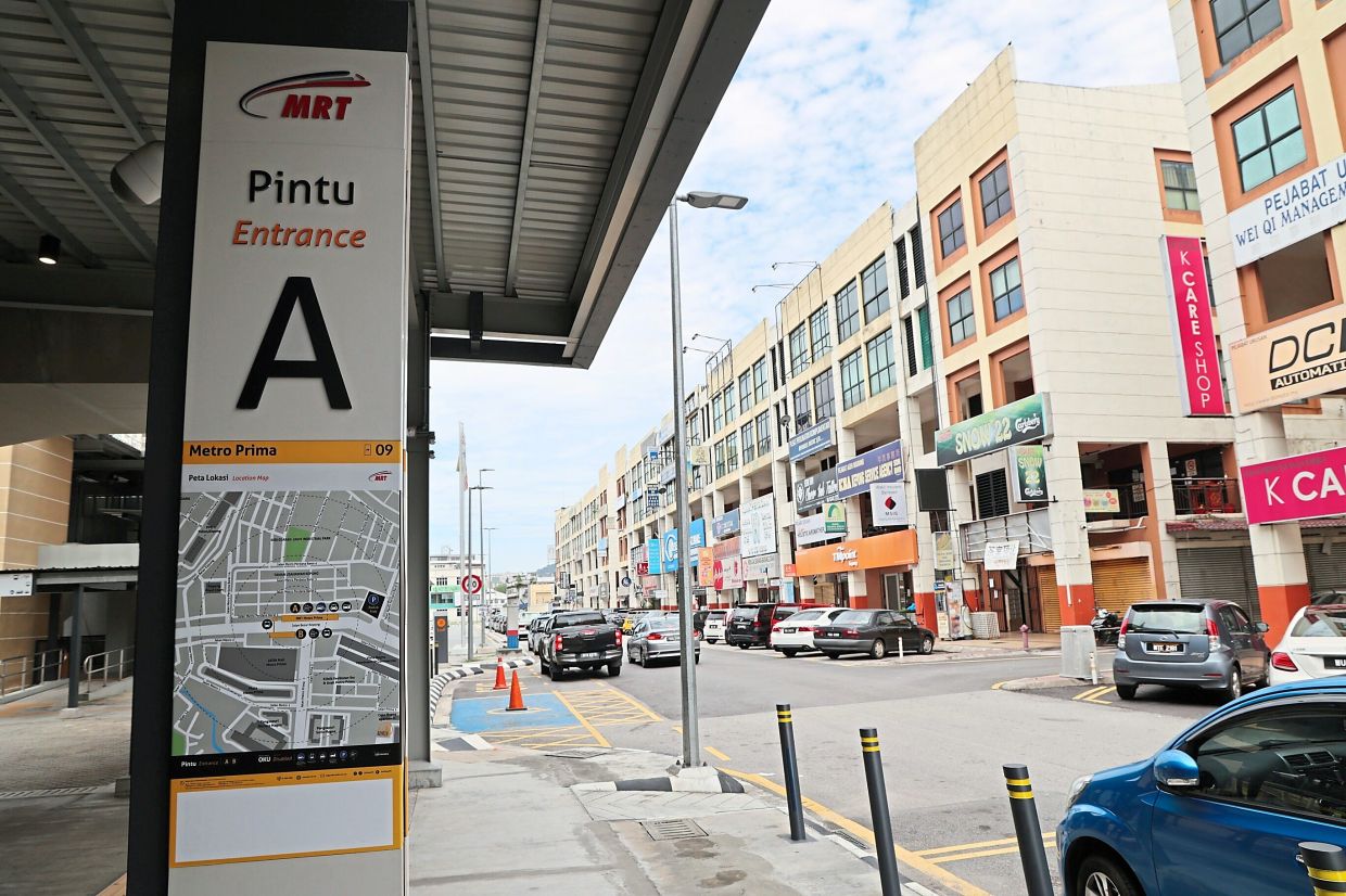 Metro Prima MRT station is close to a commercial area. - AZMAN GHANI/The Star