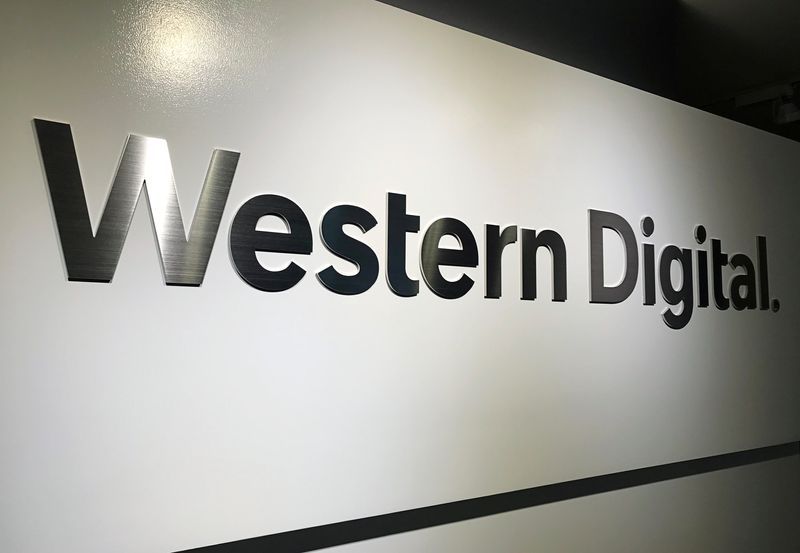 FILE PHOTO The logo of Western Digital Corporation is displayed at the companys headquarters in Tokyo Japan May 27 2019. REUTERSYoshiyasu Shida