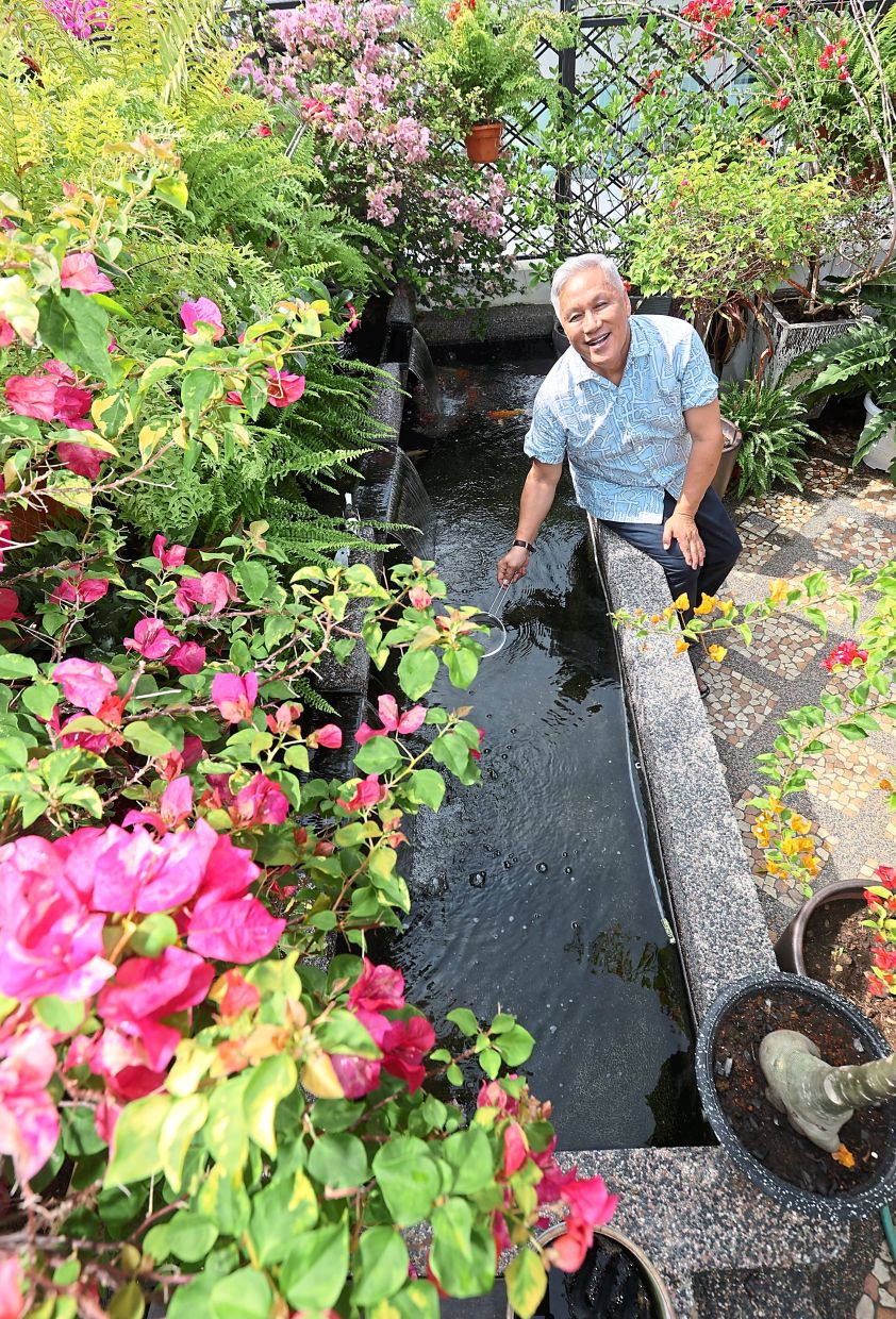 Chef Wan likes the kaleidoscope of colours in his garden.