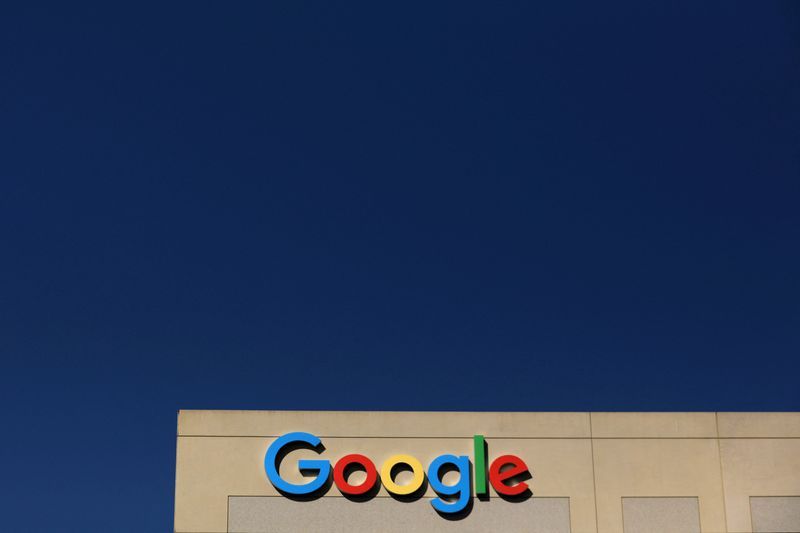 FILE PHOTO The Google logo is pictured atop an office building in Irvine California U.S. August 7 2017. REUTERSMike Blake