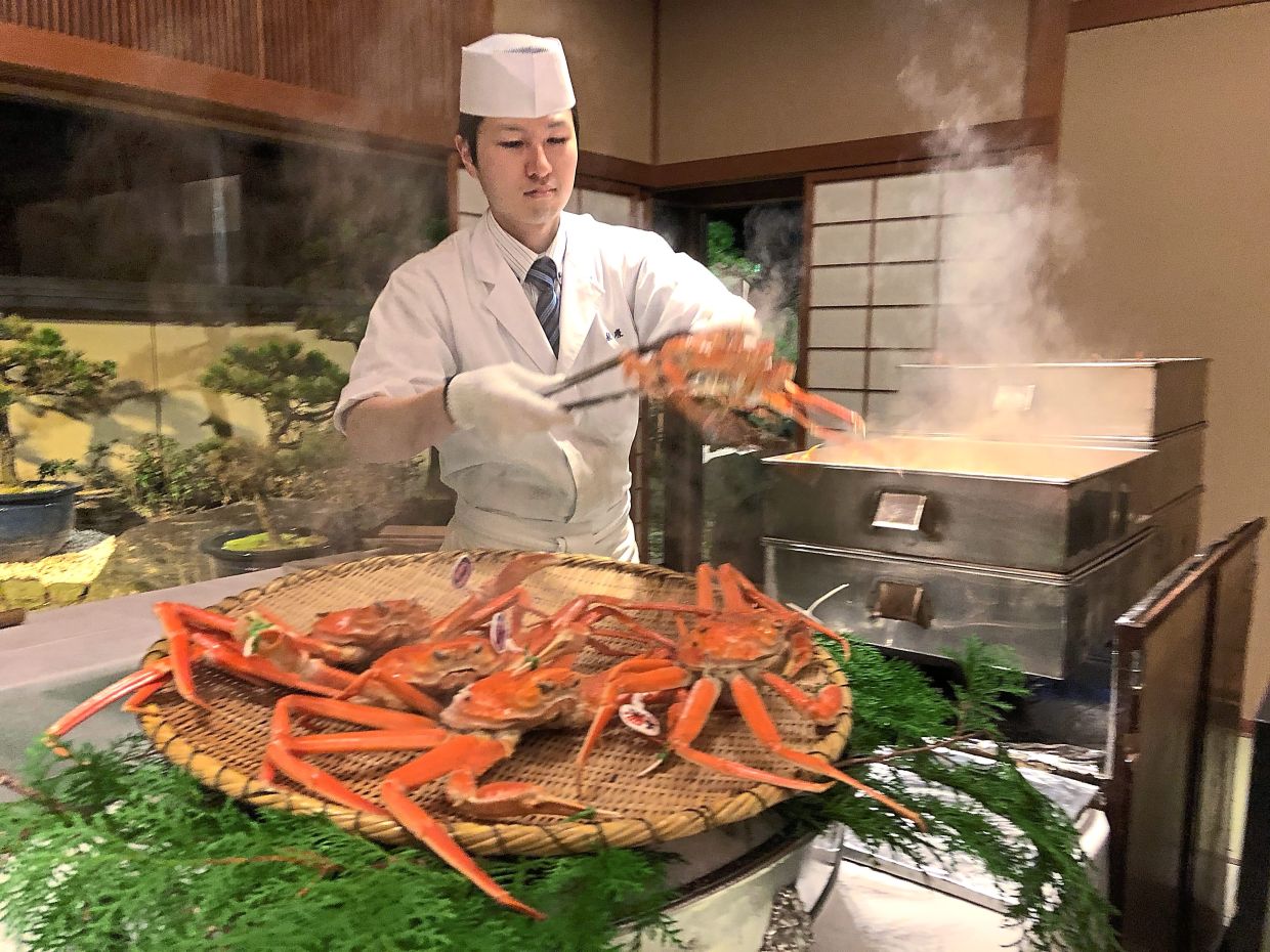 A skilled chef preparing to serve the most expensive crab in Japan, the echizen kani. The Shokunin or ‘artisan spirit’ runs deep in the blood of the Japanese.