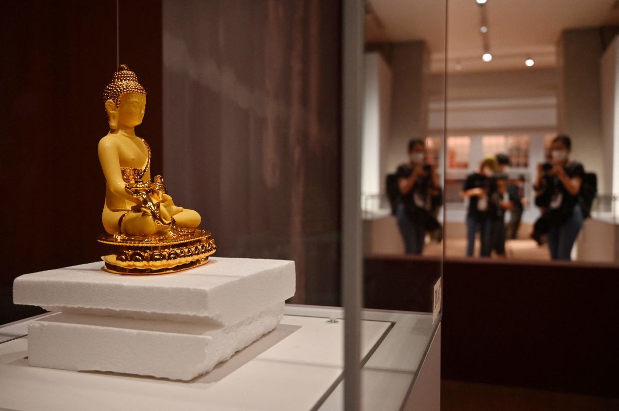 A general view of the Hong Kong Palace Museum during a tour. - AFP