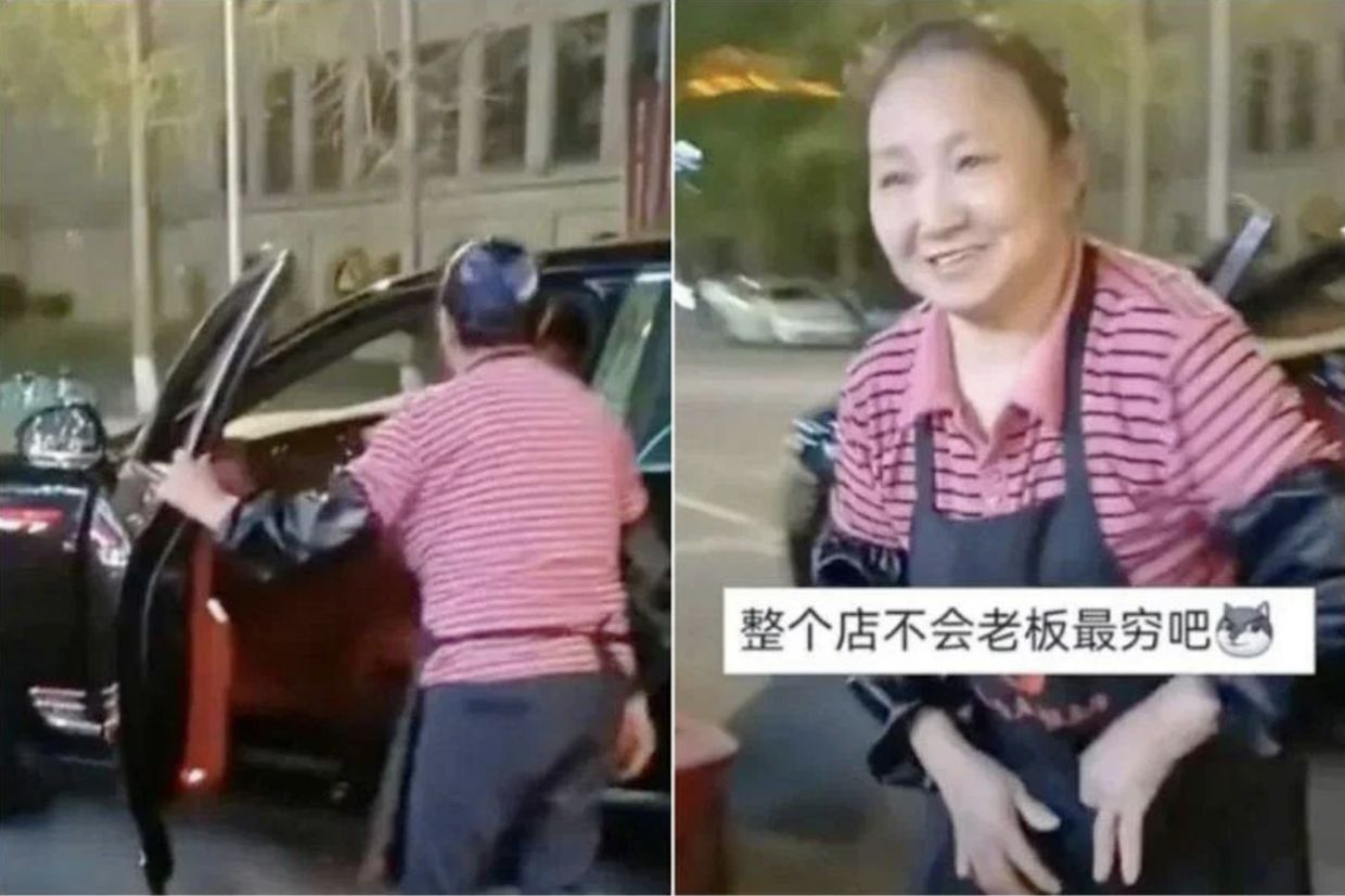 Video of dishwasher in China goes viral after she arrives at work in Bentley The Star