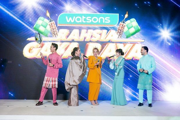 The Rahsia Gaya Raya cast put on a show during the unveiling of Watsons' festive short film.