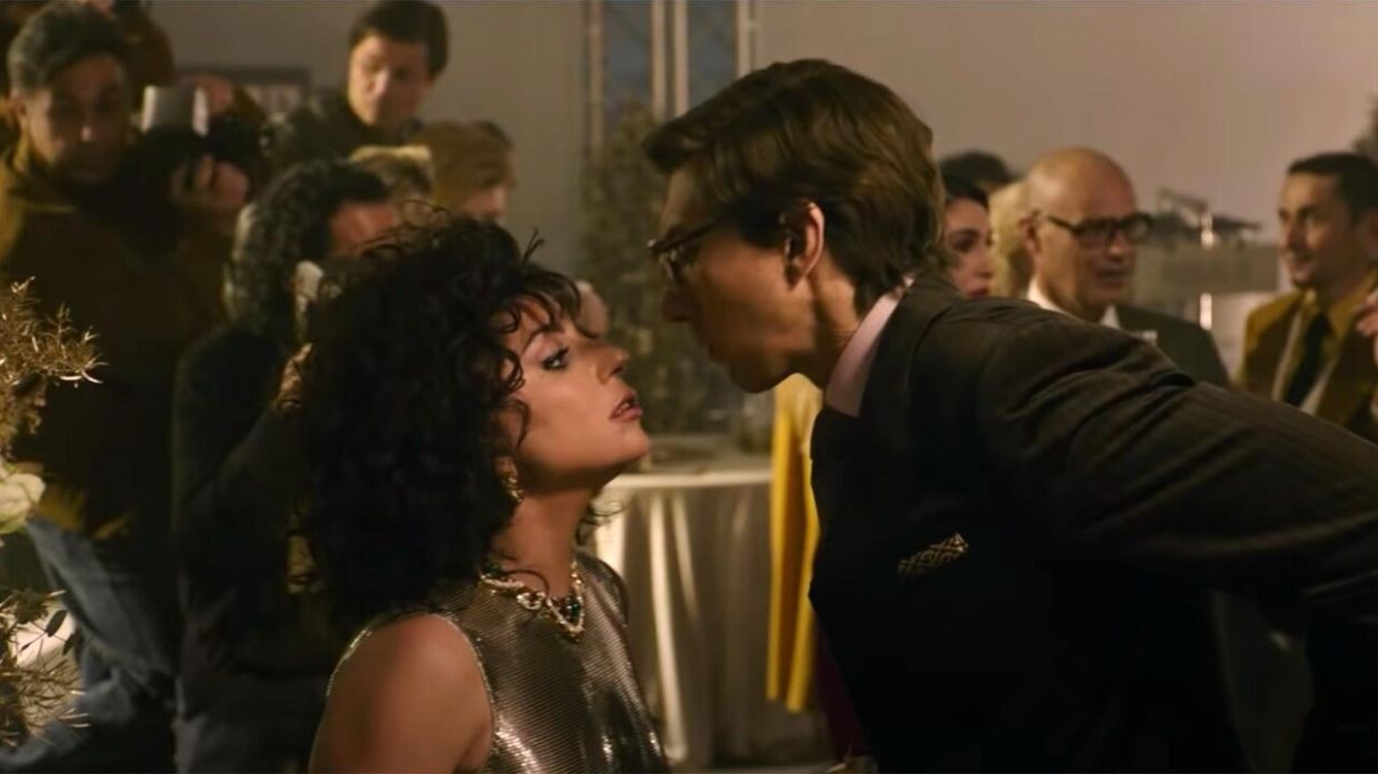 Lady gaga and Adam Driver show here in a scene from 'House Of Gucci'. Photo: Filepic