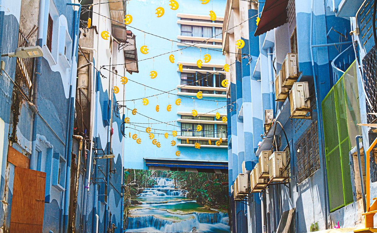 The facade of shophouses and residences in Bukit Bintang now sport a more colourful look.