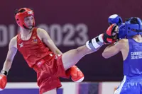 Hakim delivers first and only gold in kickboxing