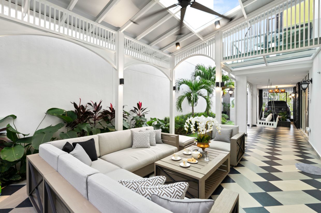 The patio offers an awesome place to kick back and relax.