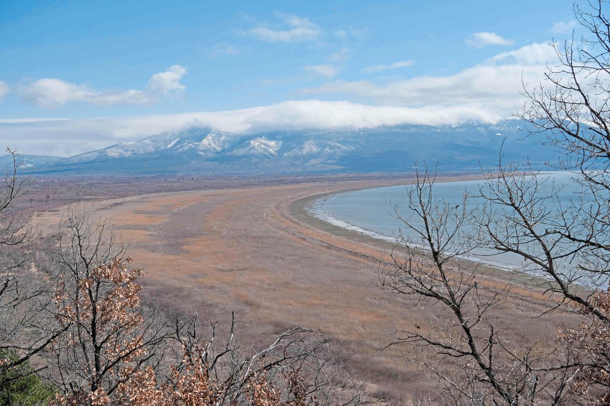 A general view of Prespa lake near Otesevo, in North Macedonia. 