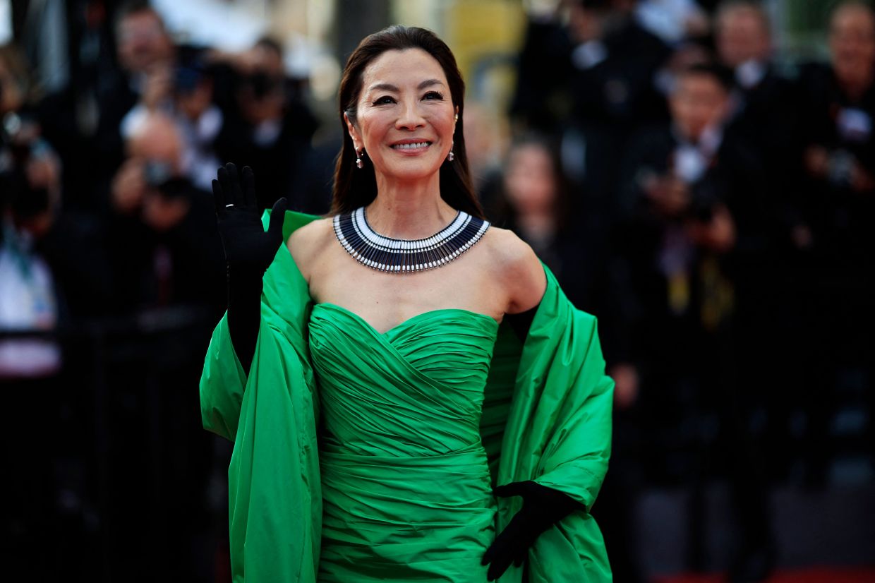 Michelle Yeoh arrives for the screening of the film 'Firebrand' during the 76th edition of the Cannes Film Festival in Cannes. Photo: AFP