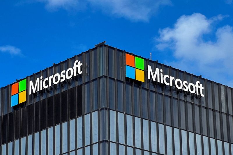 FILE PHOTO The logo of Microsoft is seen on the exterior of their offices in Herzliya near Tel Aviv Israel December 27 2022. REUTERSRami AmichayFile Photo