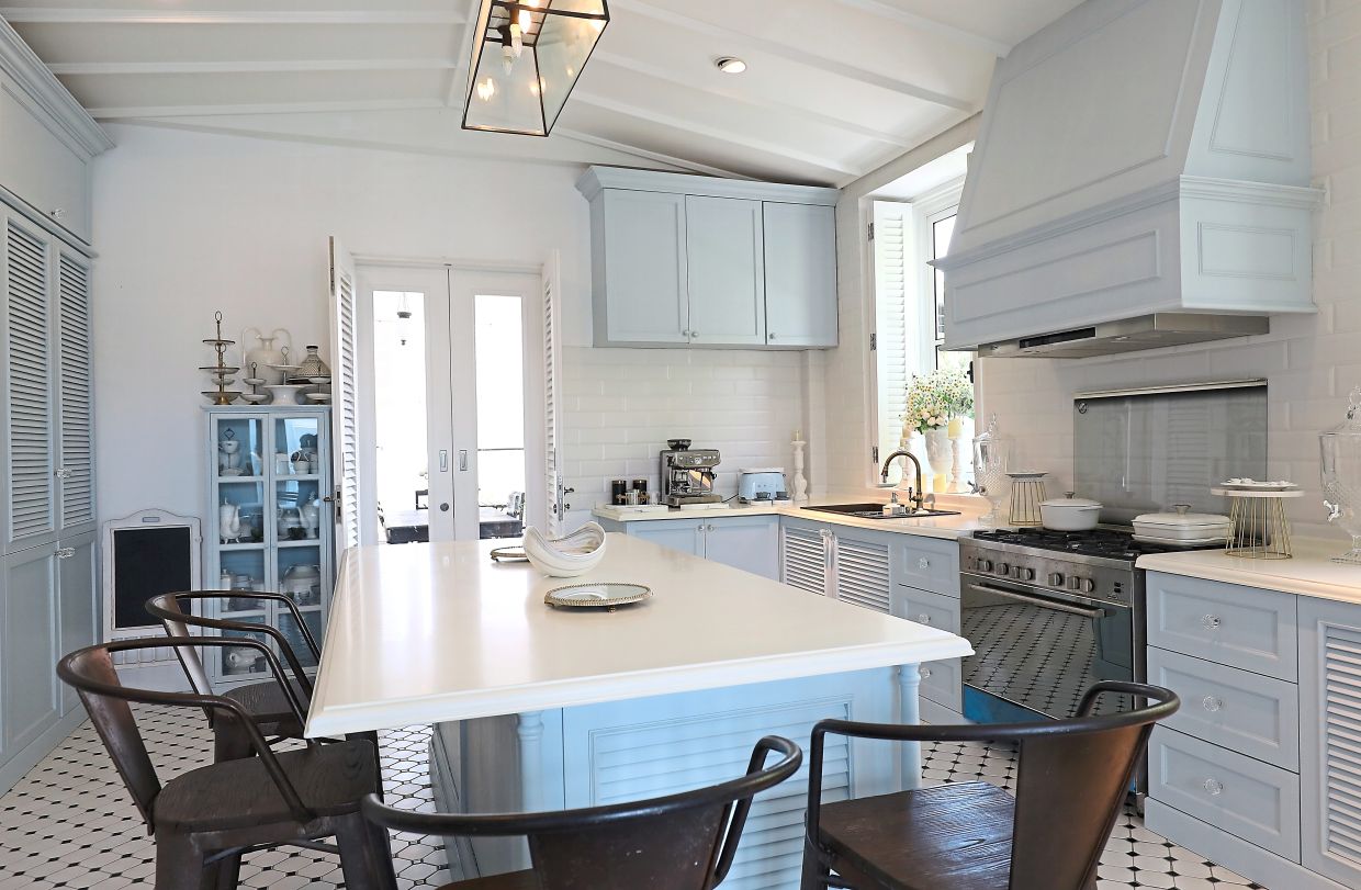 The couple’s favourite room in the house is the kitchen, where they usually gather as a family.