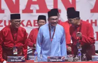 ‘Old friend’ Anwar receives standing ovation at Umno big meet