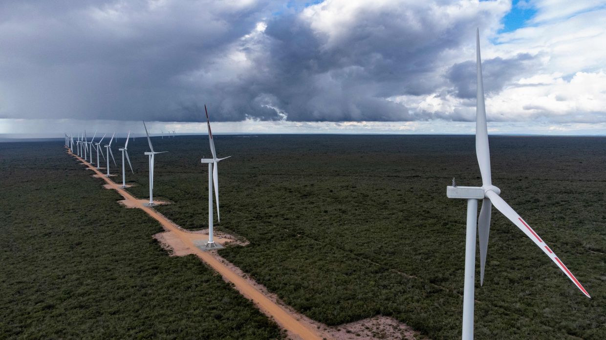 The Canudos Wind Energy Complex, in Canudos, Bahia state, Brazil, last month. — AFP