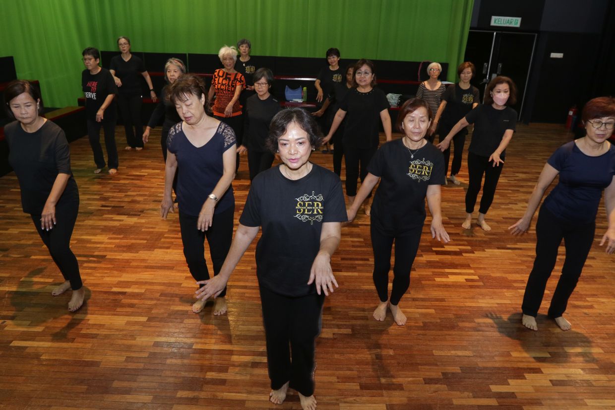 Koo teaching dance to seniors at Taylor's University Lakeside Campus. - Photos: